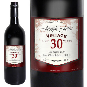 Personalised Vintage Age Red Wine Gift, 2 of 5