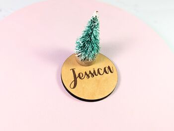 Personalised Table Name Plaques Settings Christmas Tree, 7 of 11