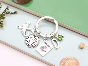 Personalised Travel Keyring Travel Bag Charm, 4 of 11