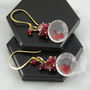 Rose Quartz, Ruby Spinel Gold Earrings, thumbnail 5 of 6