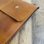 Personalised A4 Tan Leather Documents Folder, thumbnail 4 of 11