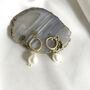 Huggie Freshwater Pearl Earrings, thumbnail 5 of 6