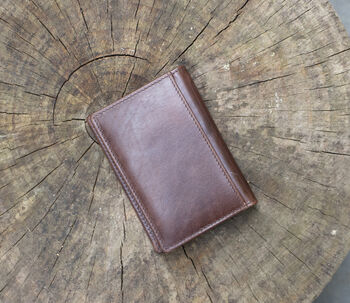 Woodland Range Small Bifold Brown Leather Wallet Rfid Safe, 5 of 6