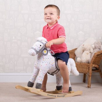 Personalised Patterned Rocking Horse, 2 of 3