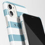 Personalised Blue Stripes Phone Case, thumbnail 3 of 6