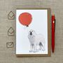 Personalised Pyrenean Mountain Dog Birthday Card, thumbnail 1 of 4