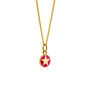 Cherry Red Star Enamel Necklace Gold Vermeil Plated, thumbnail 1 of 3
