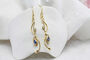 Blue Sapphire And White Topaz Gold Vermeil Earrings, thumbnail 1 of 8
