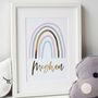 Gold Foil Rainbow Personalised Print, thumbnail 1 of 4