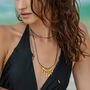 Dripping Gold Large Melting Black Cord Rope Necklace, thumbnail 1 of 5