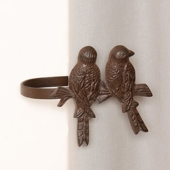 Iron Anniversary Love Bird Curtain Ties Gift Set, 3 of 6