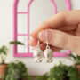Smiling Buddha Sterling Silver Earrings, thumbnail 2 of 5