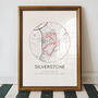 Silverstone F1 Print, Formula One Track Circuit Poster, thumbnail 3 of 3