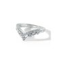 Riviera White Gold Lab Grown Diamond Wishbone Ring, thumbnail 4 of 5