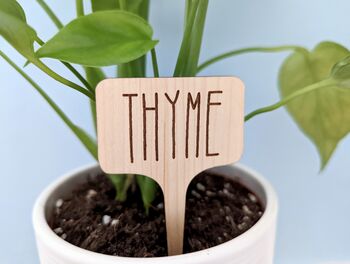 Five Personalized Plant Marker Garden Herb Marker Tags, 2 of 12