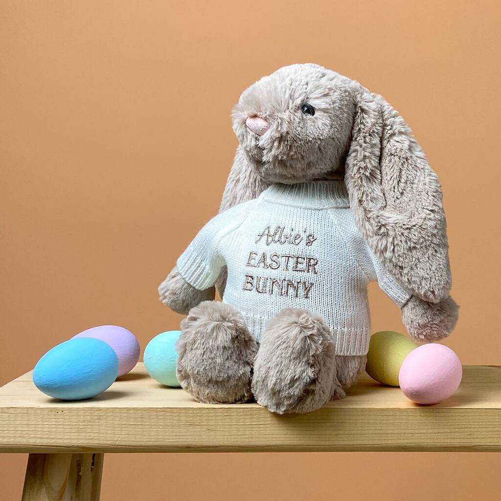 Personalised Jellycat Beige Bashful Easter Bunny By That's Mine ...