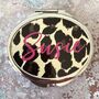 Personalised Leopard Print Compact Mirror, thumbnail 3 of 4
