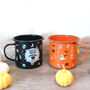 Orange And Black Spooky Halloween Mug Gifts, thumbnail 4 of 10