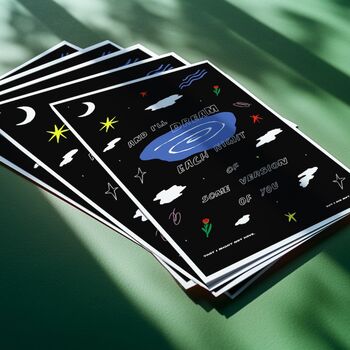 Noah Kahan “Stick Season” Night Sky Lyric Art Print, 2 of 5