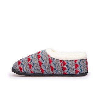 Sadie Grey Knit Red Heart Women's Slippers Indoor/Garden Shoes, 4 of 9