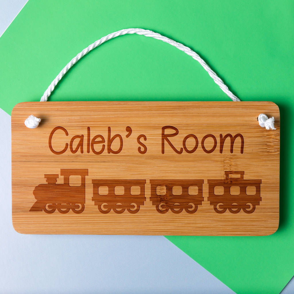 Personalised Train Bedroom Door Sign By Mirrorin | notonthehighstreet.com