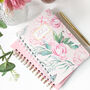 Personalised Floral Hardcover Notebook | Pink Peony, thumbnail 1 of 2