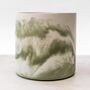Handmade Plant Pot | Muddy Green And White | Recycled, thumbnail 5 of 7