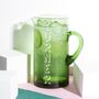 Personalised 100% Recycled Eco Glass Jug One L Green, thumbnail 1 of 3