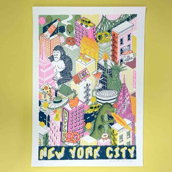A2 New York City Silk Screen Print 2nd Edition, 3 of 6