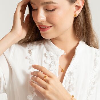 Citrine Solitaire Pendant Necklace In Sterling Silver And Gold, 7 of 11