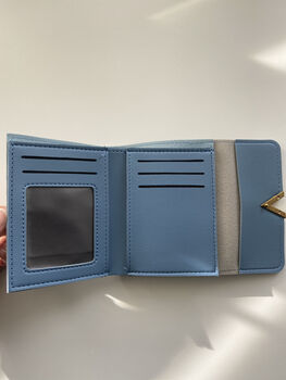 Women's Blue Vegan Wallet, 2 of 3