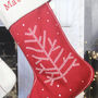 Personalised Red Nordic Tree Stocking, thumbnail 5 of 5