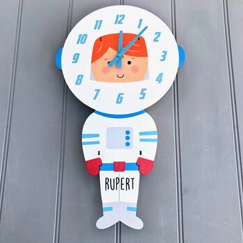 Personalised Children's Wooden Clock, 2 of 2