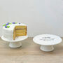 White Ceramic Cake Stand And Cake Plate Gift For Bakers, thumbnail 3 of 12