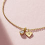 Birthstone And Initial Heart Charm Bracelet, thumbnail 5 of 7