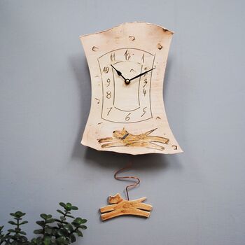 Jumping Dog Personalised Handmade Wall Clock, 4 of 6