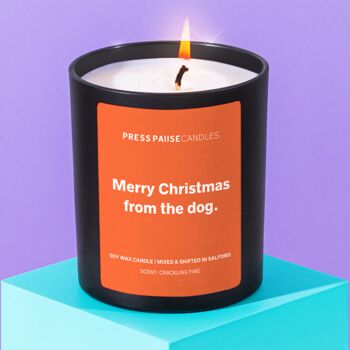 'Merry Christmas From The Dog' Christmas Candle, 2 of 5