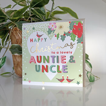 Celebration Christmas Auntie And Uncle Card, 2 of 2