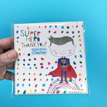 Personalised Superhero Thank You Cards, 4 of 5