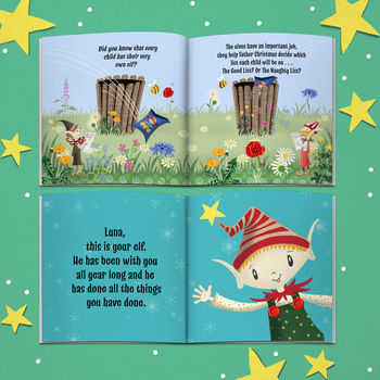 Personalised Elf Children's Christmas Story Book, 3 of 10