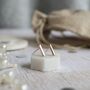 Rose Gold Vermeil Bar Earrings, thumbnail 1 of 4