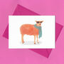Tangerine Sheep Illustrated Blank Greeting Card, thumbnail 4 of 11