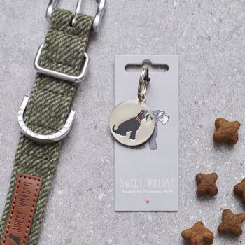 Grey Schnauzer Dog ID Name Tag, 2 of 5