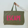 Oversized Tote Bag. Escape Bag. Large Canvas Shopper, thumbnail 2 of 5