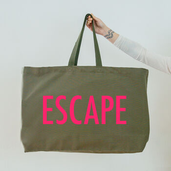 Oversized Tote Bag. Escape Bag. Large Canvas Shopper, 2 of 5