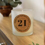 Birthday Gifts Personalised Candle Cork Label, thumbnail 1 of 4