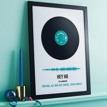 Personalised Vinyl Record Framed Song Print, 3 of 7