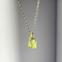 9ct Gold Peridot Necklace, thumbnail 3 of 4