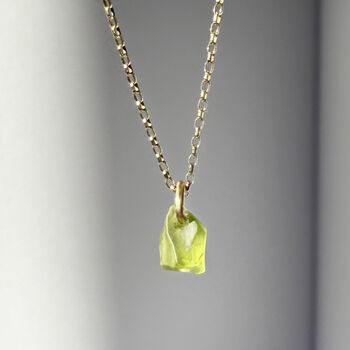 9ct Gold Peridot Necklace, 3 of 4