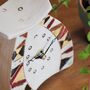 Small Clock With Geometric Argyle Chevron Pattern, thumbnail 2 of 6